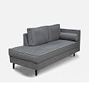 Calleros Right arm Chaise Lounger Settee for livingroom Bedroom Office Hotel (Grey)