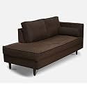 Calleros Right arm Chaise Lounger Settee for livingroom Bedroom Office Hotel (Brown)