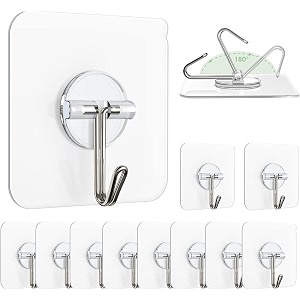Homecure Wall Hooks Multipurpose Self Adhesive Stainless