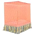 Homecute Single Bed Cotton Edge Traditional Mosquito Net 6 X 4 ft (Printed Deep Pink)