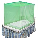Homecute Single Bed Cotton Edge Traditional Mosquito Net 6 X 4 ft (One Colour Green)