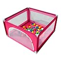 HOMECUTE Square Ball Pit Structure (Without Balls) (Pink),Kid, 1 Ball Pool Theme