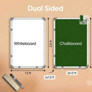 Homedmart Double Sided Whiteboard Chalkboard 2x1.5