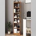 homeeasy 6-Tier Engineered Wood Bookshelf – Multipurpose Storage Rack &amp; Organizer Stand for Home, Office, Living Room, or Bedroom BS-5 (69x30x11cm) Brown