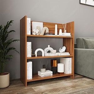 homeeasy modern 3-tier engineered wood bookshelf  multipurpose storage rack kitchen rack amp organizer stand for home office living room or bedroom752x655x235