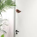 HomeEssentials Japanese Style Dopamine Door Bell | Shopkeepers Bell, Decorative Fridge Magnets, Magnetically-Attached Wood Doorbell, Entering & Lightweight Unique Bell (bird design)