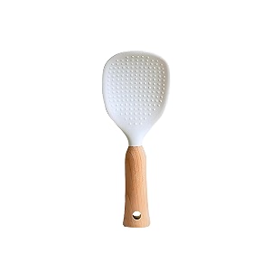 homeessentials silicone nonstick rice spoon  vertical standing rice spatula nonstick cooking spoon for rice amp mashed potatoes durable amp easy to clean pack of 1
