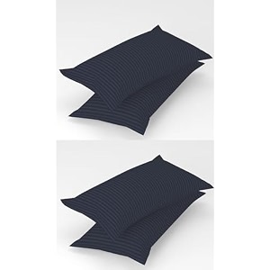 homefab india 4 piece stripe glace cotton pillow covers - grey