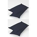 Homefab India 4 Piece Stripe Glace Cotton Pillow Covers - Grey
