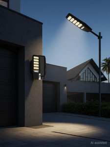 homehop 300w solar street lights outdoor wall lamp for home garden with remote solar light set wall mounted pack of 1