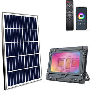 homehop 60w solar light outdoor led flood decorative wireless automatic lamp for home solar light set wall mounted pack of 1