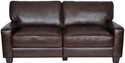 Homeify Nirvan 3 Seater Sectional Sofa For Living Room Leather 2 + 1 Sofa Set (Brown, Pre-assembled)