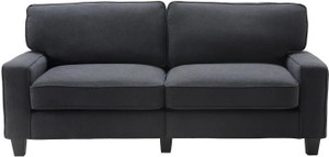 homeify nirvan 3 seater upholstered sectional sofa set fabric 2  1 sofa set charcoal grey pre-assembled