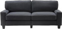 Homeify Nirvan 3 Seater Upholstered Sectional Sofa Set Fabric 2 + 1 Sofa Set (Charcoal Grey, Pre-assembled)
