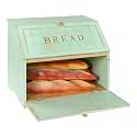 HOMEKOKO Retro Double Layer Large Bread Box for Kitchen Counter, Mint Green