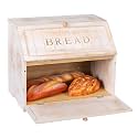 HOMEKOKO Vintage Double Layer Farmhouse Bread Box for Kitchen Counter,White