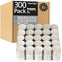 HomeLights Tealight Candles - 4 Hours - Giant 100,200,300 Bulk Packs - White Unscented European Votive Smokeless Tea Lights for Shabbat, Weddings, Christmas, Home Decorative - 300 Pack