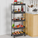 Homemet Slim 5-Layer Rolling Storage Rack Kitchen