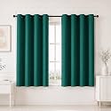 HOMEMONDE Premium Blackout Curtains 5 Feet Long Pack of 6 - True Room Darkening, Light Blocking Window Curtain, Room Privacy and Thermal Insulation Drapes with Eyelets - (60L X 46W Inch, Deep Forest)