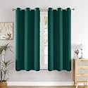 HOMEMONDE Premium Blackout Curtains 5 Feet Long Pack of 4 - True Room Darkening, Light Blocking Window Curtain, Room Privacy and Thermal Insulation Drapes with Eyelets - (60L X 46W Inch, Deep Forest)