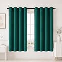 HOMEMONDE Premium Blackout Curtains 6 Feet Long Pack of 6 - True Room Darkening, Light Blocking Window Curtain, Room Privacy and Thermal Insulation Drapes with Eyelets - (72L X 46W Inch, Deep Forest)
