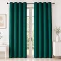 HOMEMONDE Premium Blackout Curtains 7 Feet Long Pack of 6 - True Room Darkening, Light Blocking Door Curtain, Room Privacy and Thermal Insulation Drapes with Eyelets - (84L X 46W Inch, Deep Forest)