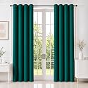 HOMEMONDE Premium Blackout Curtains 8 Feet Long Pack of 4 - True Room Darkening, Light Blocking Long Door Curtain, Room Privacy and Thermal Insulation Drapes with Eyelets - Deep Forest