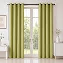 HOMEMONDE Premium Blackout Long Door 8 Feet Curtains True Room Darkening Heavy Curtain Pack of 4, Thermal Insulation, Noise Reduced - (Avacado Green 96 Inches)