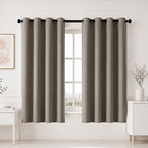 homemonde premium blackout window curtains 6 feet with eyelets heavy faux silk true room darkening blackout curtain heat reducing panels set of 4 - urban ash