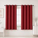 HOMEMONDE 100% True Blackout Curtains 5 Feet Long Set of 4 - Light Blocking Window Curtain, Room Privacy and Thermal Insulation Drapes with Eyelets - (60L x 46W Inch, Maroon)