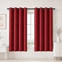 HOMEMONDE 100% True Blackout Curtains 6 Feet Long Set of 4 - Light Blocking Window Curtain, Room Privacy and Thermal Insulation Drapes with Eyelets - (72L x 46W Inch, Maroon)