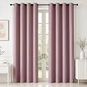 HOMEMONDE Premium Blackout Curtains for Door 7 Feet Set of 4 - True Room Darkening and Privacy Drapes, Thermal Insulation, Noise Reduced - (Dark Lavender 84 Inches)
