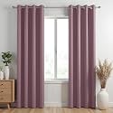 HOMEMONDE 75% Blackout Solid Opaque Curtains For Long Door 9 Feet Pack Of 2 - Room Darkening And Privacy Drapes, Thermal Insulation, Noise Reduced - (Lilac Bloom 108 Inches)