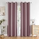 HOMEMONDE Premium Blackout Curtains for Long Door 8 Feet Set of 6 - True Room Darkening and Privacy Drapes, Thermal Insulation, Noise Reduced - (Dark Lavender 96 Inches)
