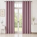 HOMEMONDE Premium Blackout Curtains for Long Door 9 Feet Set of 4 - True Room Darkening and Privacy Drapes, Thermal Insulation, Noise Reduced - (Dark Lavender 108 Inches)