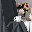 HOMEMONDE 100% Complete Blackout Curtains - 9 Feet Room Darkening Curtain for Long Door - Noise Reduced, Heavy Blackout, Thermal Insulation Curtains, Pack of 2, (Ash Mist - 108 Inches) | Solid