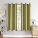 HOMEMONDE Premium Blackout Window 5 Feet Curtains True Room Darkening Heavy Curtain Pack of 4, Thermal Insulation, Noise Reduced - (Avacado Green 60 Inches)