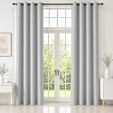 HOMEMONDE Premium Blackout Curtains 10 Feet Long Set of 4 - Light Blocking Long Door Curtain, True Room Darkening and Thermal Insulation Drapes with Eyelets - (120L x 46W Inch, Greyish White)