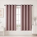HOMEMONDE Premium Blackout Curtains 6 Feet Long Set of 4 - Light Blocking Window Curtain, True Room Darkening and Thermal Insulation Drapes with Eyelets - (72L x 46W Inch, Dark Lavender)