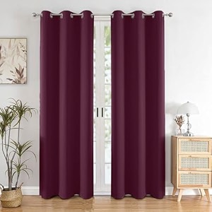 homemonde 100 true blackout curtains -door curtains 7 feet single piece - thermal insulation blackout curtain black backing amp fade resistant drapes - 84 inch aqua mist