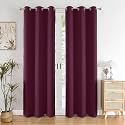 HOMEMONDE 100% True Blackout Curtains -Door Curtains 7 Feet Single Piece - Thermal Insulation Blackout Curtain, Black Backing &amp; Fade Resistant Drapes - 84 Inch, Aqua Mist