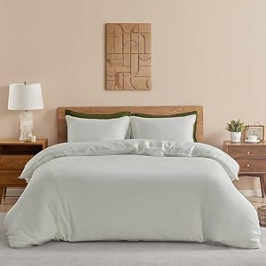 homemonde duvet cover double bed 210 tc premium cotton comforter with corner ties  quilt cover  rajai cover  double bed 80 x 90 inches light grey solid