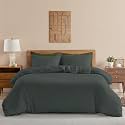 HOMEMONDE Duvet Cover Queen Bed 210 TC Premium Cotton Comforter Cover with Corner Ties | Quilt Cover | Rajai Cover Queen Bed | Blanket Cover | Queen Bed (90 x 100 Inches) Dark Grey