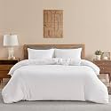 HOMEMONDE Duvet Cover Queen Bed 210 TC Premium Cotton Comforter Cover with Corner Ties | Quilt Cover | Rajai Cover Queen Bed | Blanket Cover | Queen Bed (90 x 100 Inches) White Solid