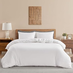 homemonde premium cotton duvet cover - 210 tc comforter cover with corner ties  rajai cover  blanket cover 60 x 90 inches white solid
