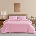 HOMEMONDE Duvet Cover Single Bed 210 TC Premium Cotton Comforter Cover with Corner Ties | Quilt Cover | Rajai Cover Single Bed | Blanket Cover | Single Bed (60 x 90 Inches), Pink Solid