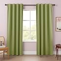 HOMEMONDE Blackout Curtain 5 Feet for Window Light Blocking Curtains Pack of 2, Thermal Insulation &amp; Room Privacy Drapes, Top Style Back Tab - (60 Inches, Avocado Green)