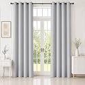 HOMEMONDE Premium Blackout 9 Feet Curtains for Long Door - Pack of 4, Room Privacy and Noise Reduced Drapes, True Room Darkening, Top Style Eyelet - (Greyish White, 108 Inches)