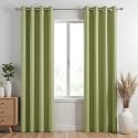 HOMEMONDE Thermal Insulated Room Darkening 5 Feet Window Curtains Pack of 1, Stainless Steel Eyelets, Heavy Blackouts, (Classic Green, 5 L x 4 W Feet)