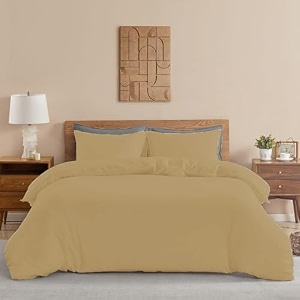 homemonde premium cotton duvet cover single bed 210 tc with corner ties  quiltrajaiblanket cover 60 x 90 inches taupe solid
